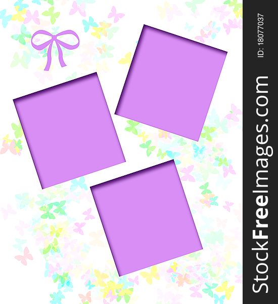 Scattered pastel butterflies on white scrapbook illustration. Scattered pastel butterflies on white scrapbook illustration