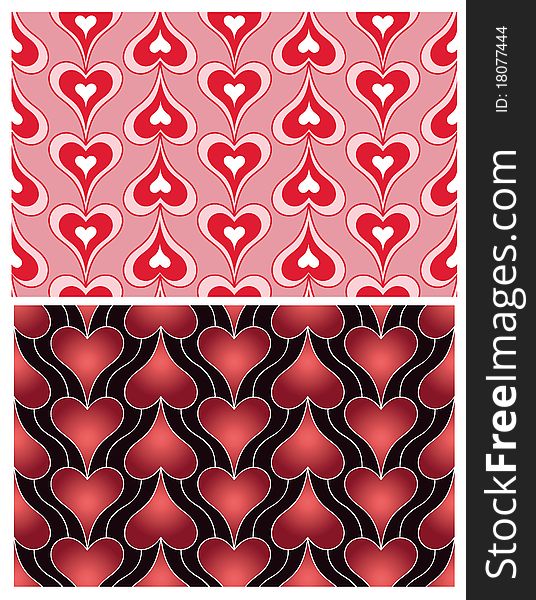 Two variants of heart pattern