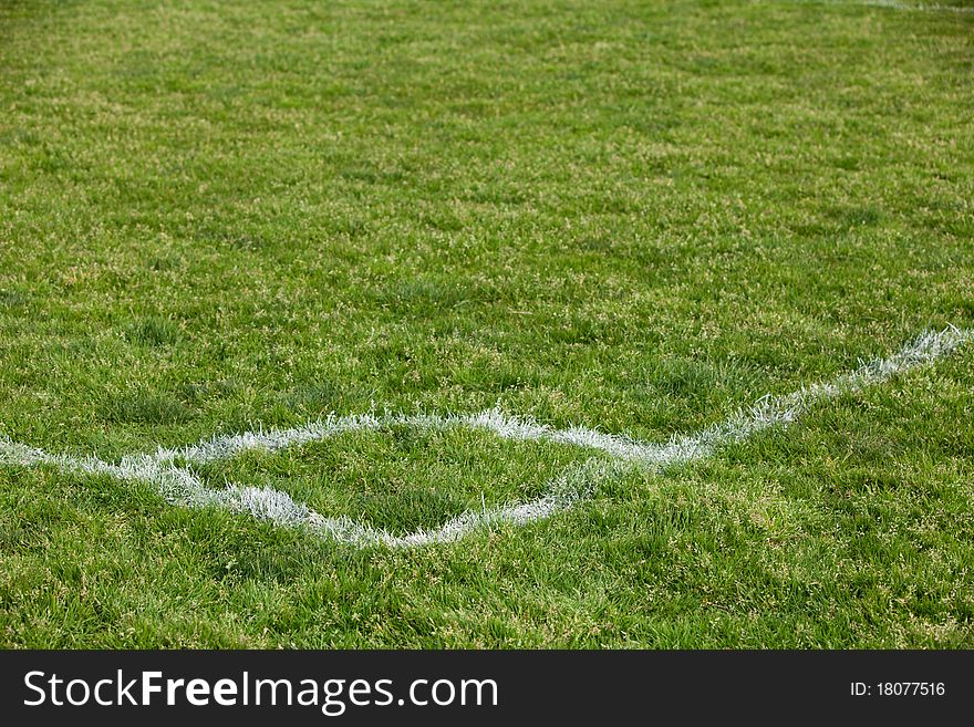 White Line On A Soccer Field
