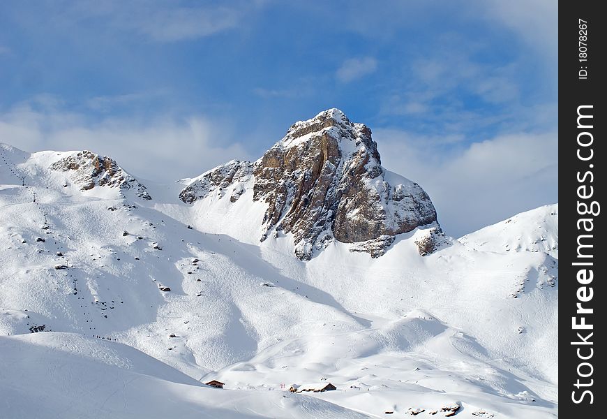 Typical swiss winter season landscape. January 2011, Switzerland. Typical swiss winter season landscape. January 2011, Switzerland.