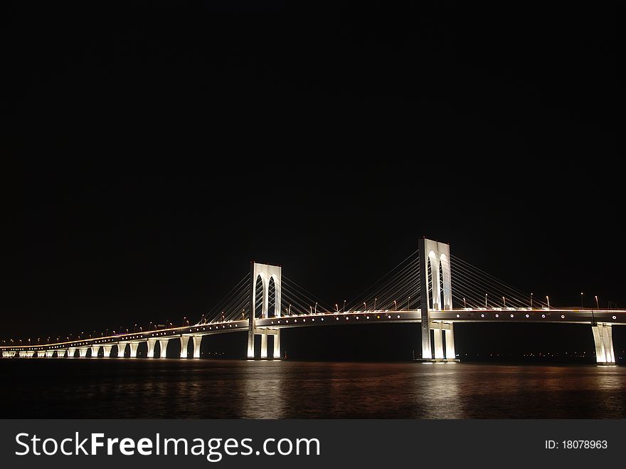 Bridge With Neon Light