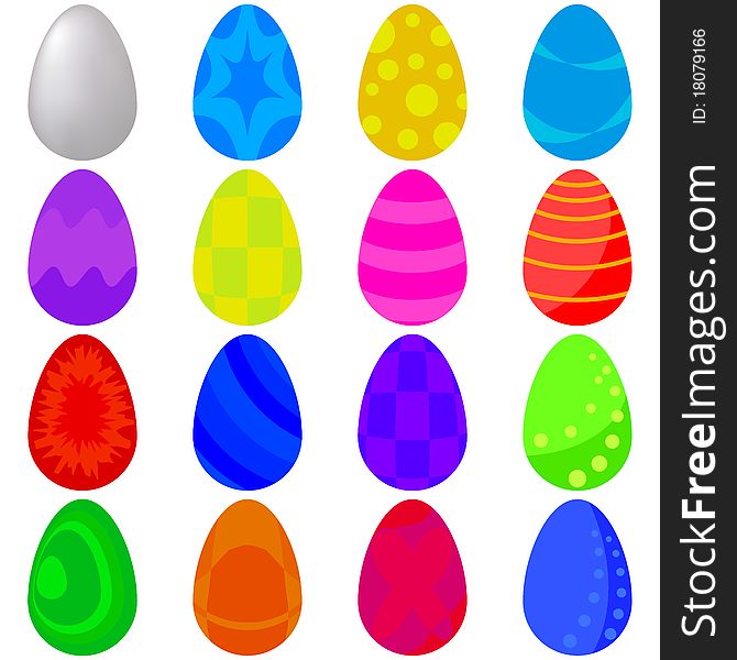 Easter eggs, set