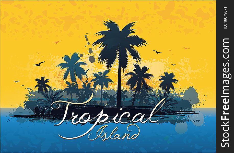 Tropical background summer vacation concept