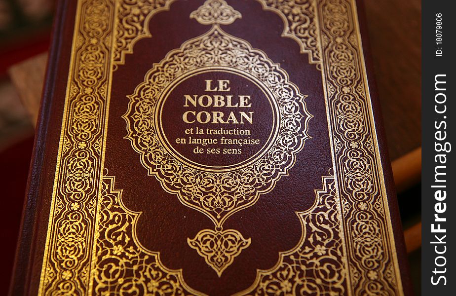Koran translated to French language. Koran translated to French language