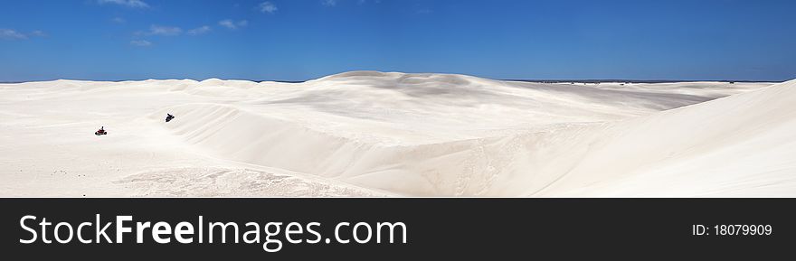Panoramic of Lancelin white sand dunes, Western Australia. Panoramic of Lancelin white sand dunes, Western Australia.