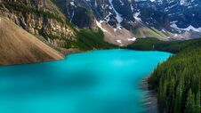 Moraine Lake, Banff National Park, Valley Of The Ten Peaks, Alberta, Canada, Beautiful Landscape Royalty Free Stock Image Moraine Lake, Banff National Park, Valley Of The Ten Peaks, Alberta, Canada, Beautiful Landscape Royalty Free Stock Image