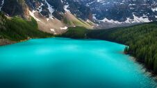 Moraine Lake, Banff National Park, Valley Of The Ten Peaks, Beautiful Landscape, Alberta, Canada Royalty Free Stock Photography