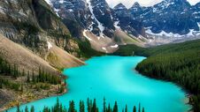 Moraine Lake, Valley Of The Ten Peaks, Alberta, Canada, Beautiful Landscape, Banff National Park Stock Photography Moraine Lake, Valley Of The Ten Peaks, Alberta, Canada, Beautiful Landscape, Banff National Park Stock Photography