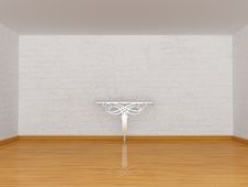 Alone Metallic Table In Gallery Royalty Free Stock Photos Alone Metallic Table In Gallery Royalty Free Stock Photos