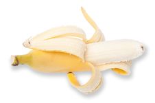Half Peeled Banana Stock Image
