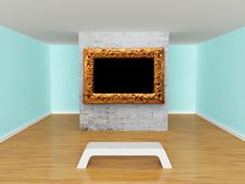 Gallery S Hall With Bench Royalty Free Stock Photos Gallery S Hall With Bench Royalty Free Stock Photos