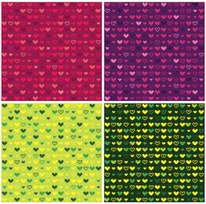 Colored Hearts On A Colored Background Royalty Free Stock Images Colored Hearts On A Colored Background Royalty Free Stock Images