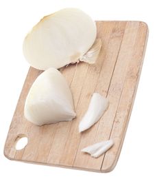 Sliced White Onions On A Wooden Chopping Block Stock Photos Sliced White Onions On A Wooden Chopping Block Stock Photos