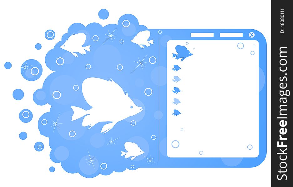 Site breadboard model on a sea theme. A illustration. Site breadboard model on a sea theme. A illustration