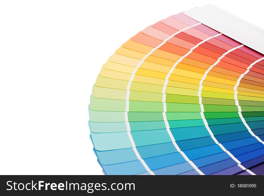 Color guide for selection isolated on white background