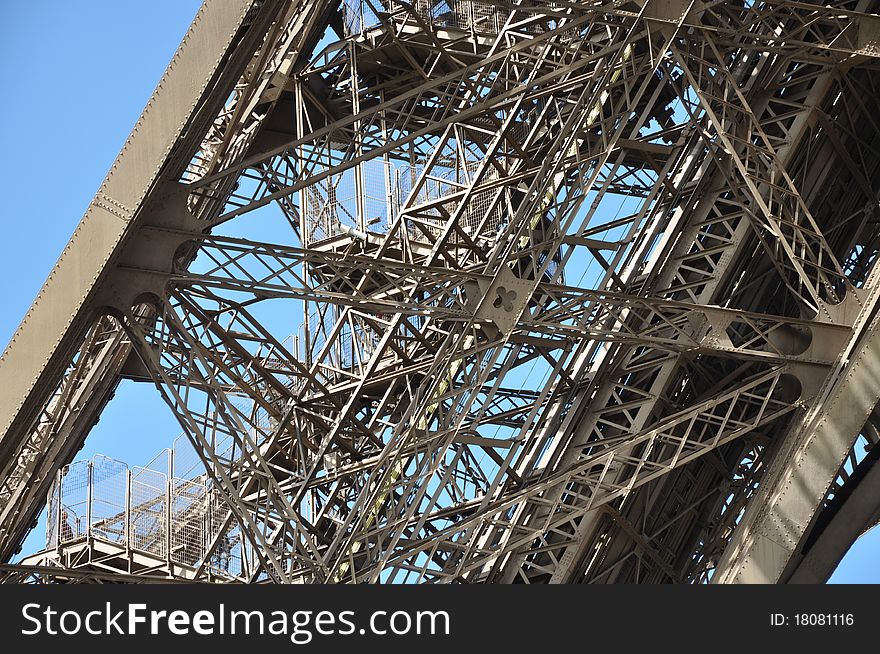 Steel lace in Paris - Eiffel Tower. Steel lace in Paris - Eiffel Tower