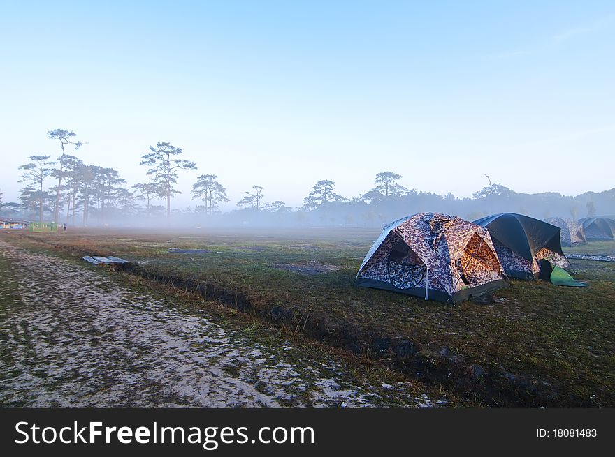 Tents With Fog