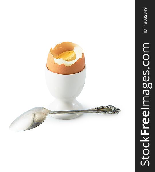 The egg isolated on a white background. The egg isolated on a white background