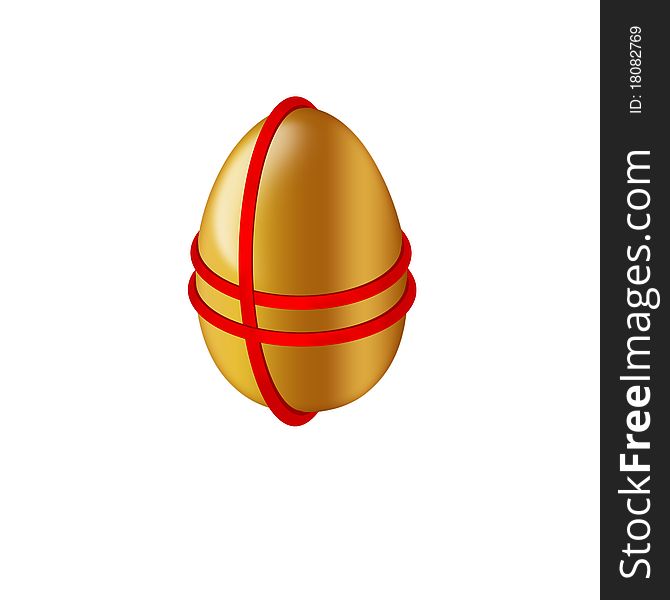 Golden Egg With Elastic/rubber For Colouring