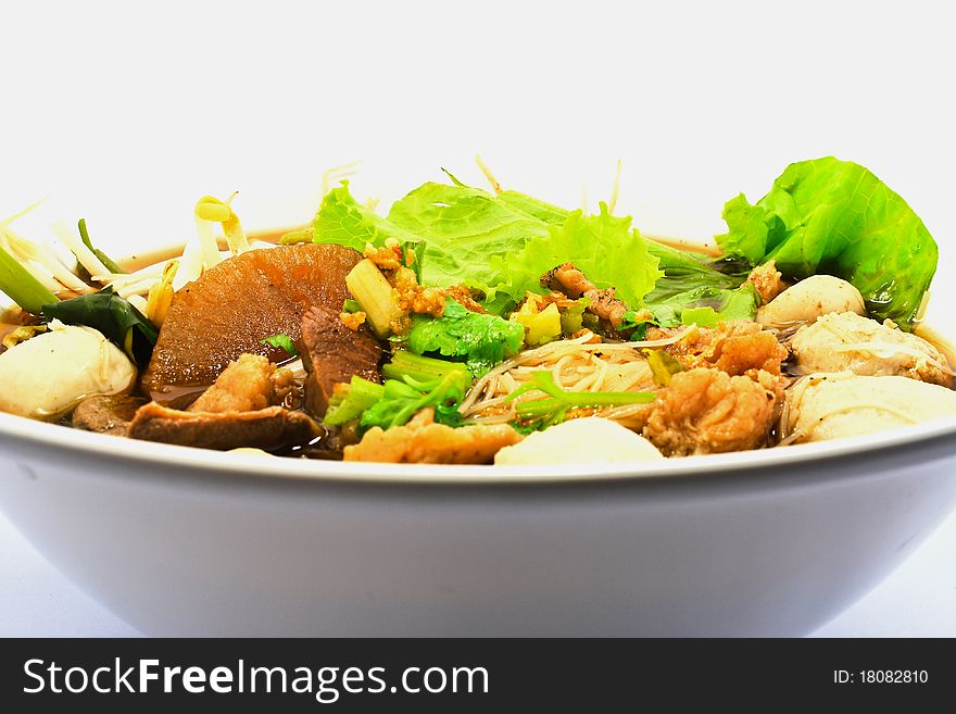 Chinese noodles isolate on white background