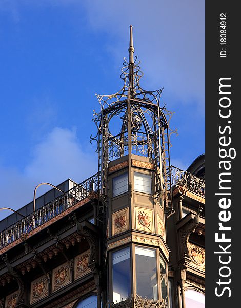 Ornate building in Brussels, Belgium