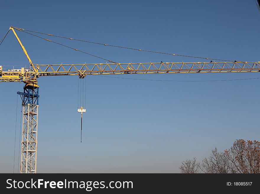 Crane machinery useful on construction work. Crane machinery useful on construction work.