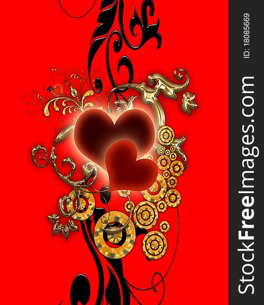 Valentines day on abstract background. Valentines day on abstract background