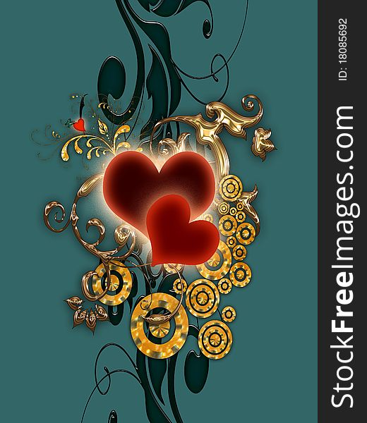 Valentines day on abstract background. Valentines day on abstract background