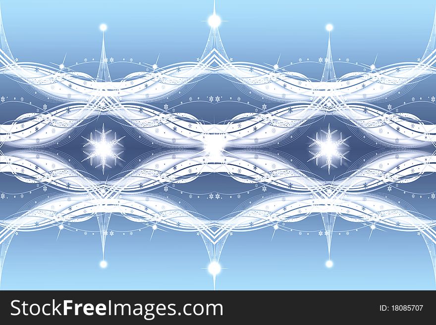 Beautiful Snowflakes And Lights Background