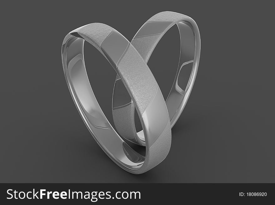 Silver ring which is made of frosted and smooth belt