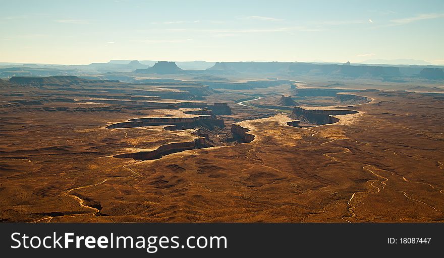 Canyonlands National Park from the Green River Overlook, in the Island in the Sky district, Utah, USA. Canyonlands National Park from the Green River Overlook, in the Island in the Sky district, Utah, USA.