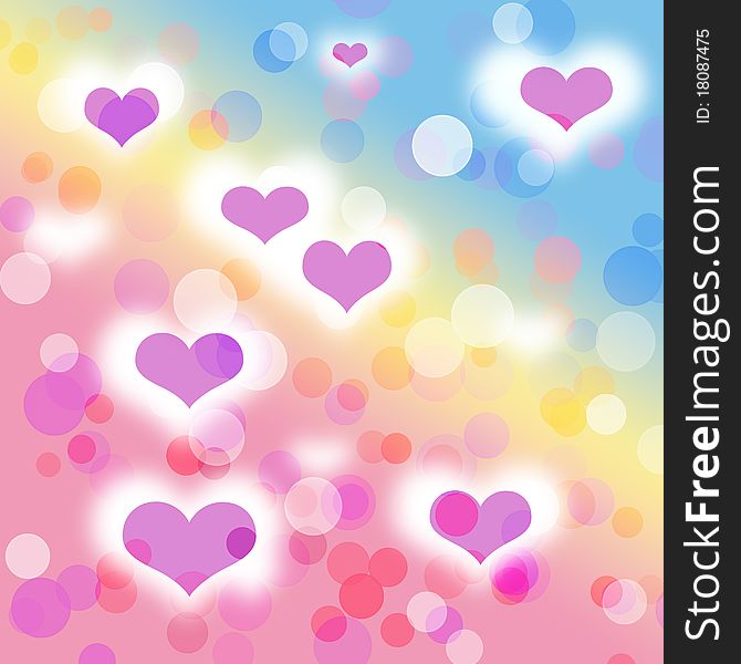 A background pattern with opaque hearts as subtle texture.