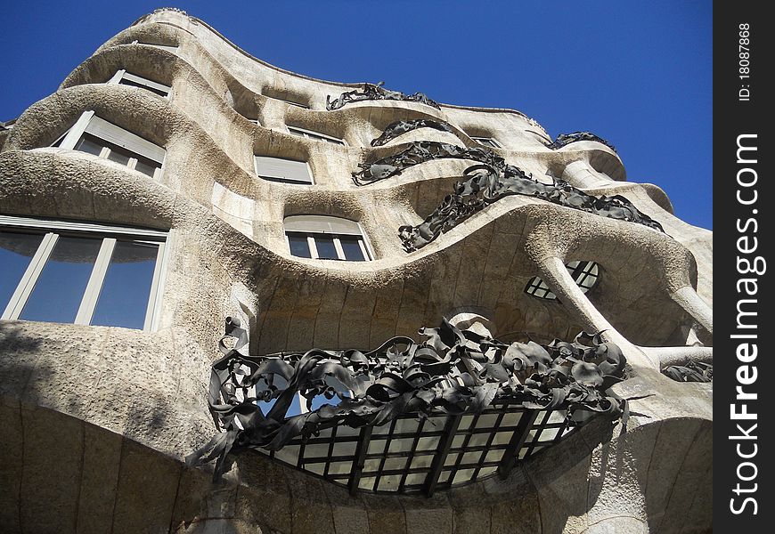 Gaudi building in Barcelona 2010. Gaudi building in Barcelona 2010