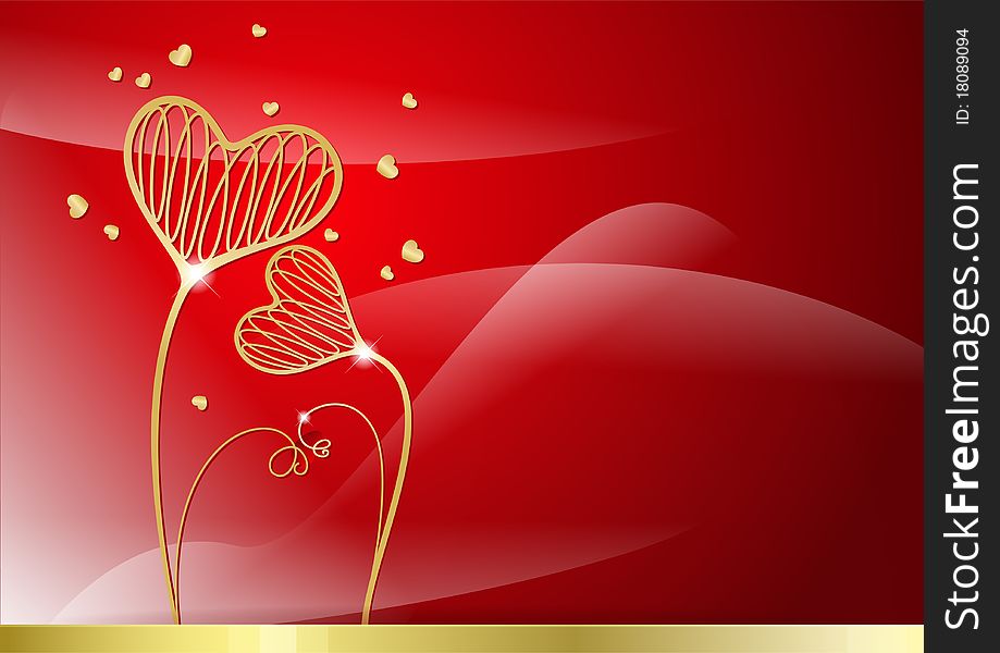 Abstract red background to the Valentine's day. Abstract red background to the Valentine's day