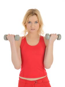 Fitness Woman Working Out With Free Weights Royalty Free Stock Photo Fitness Woman Working Out With Free Weights Royalty Free Stock Photo