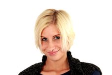 Blond Girl Smiling Royalty Free Stock Images Blond Girl Smiling Royalty Free Stock Images