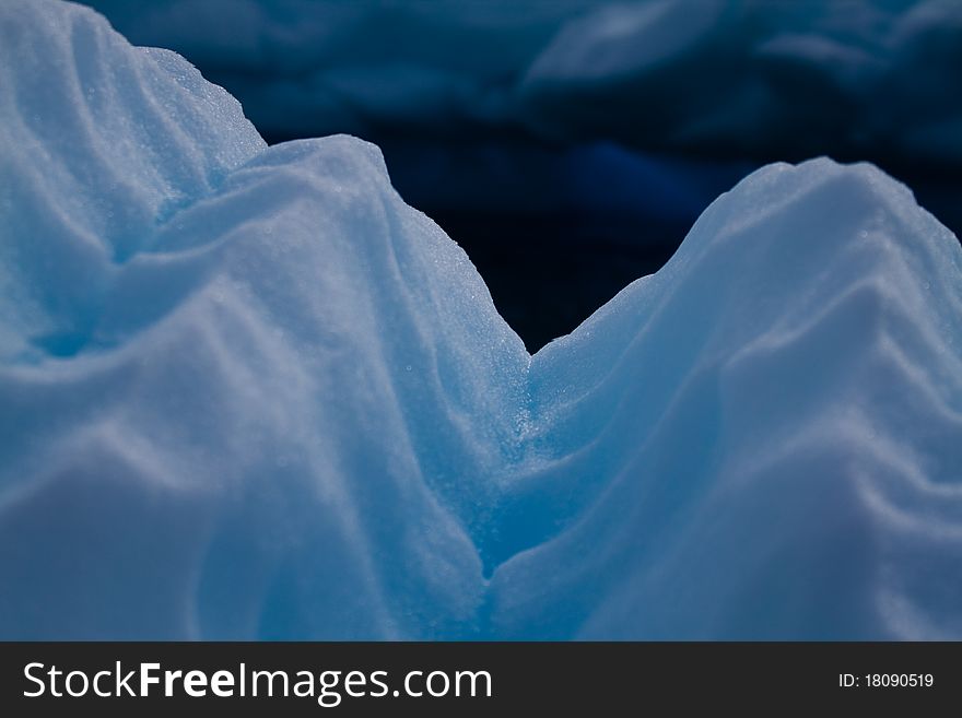 A close up of an iceberg. A close up of an iceberg