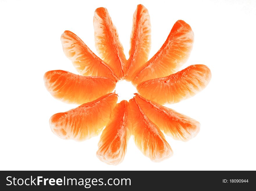 Mandarin orange slices as a flower