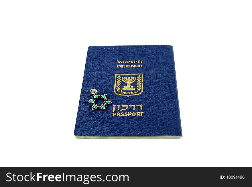 Israeli passport with magen david on it