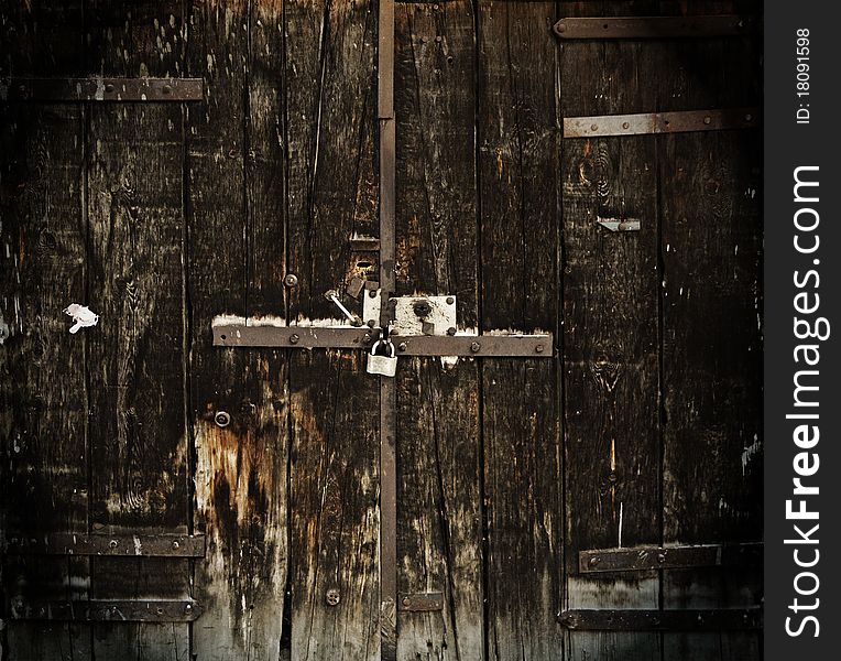 Old wooden doors, vintage background. Old wooden doors, vintage background