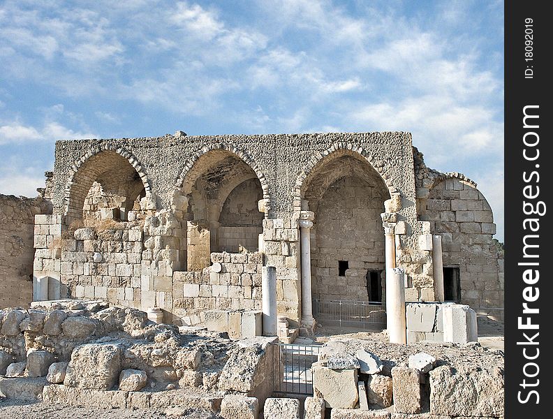 Ruins of crusaders-built church. Ruins of crusaders-built church