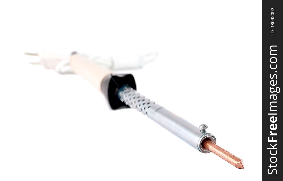 Soldering iron on a white background