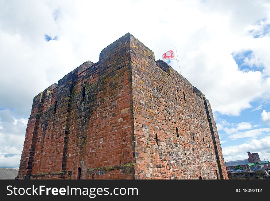 The castle at carlisle in cumbria in england. The castle at carlisle in cumbria in england