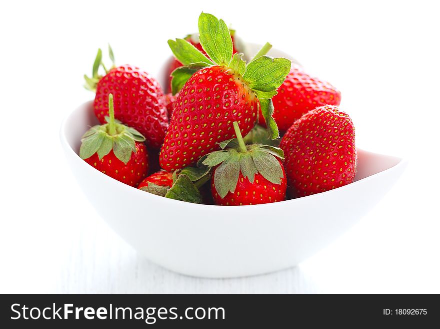 Fresh Strawberries In Bowl