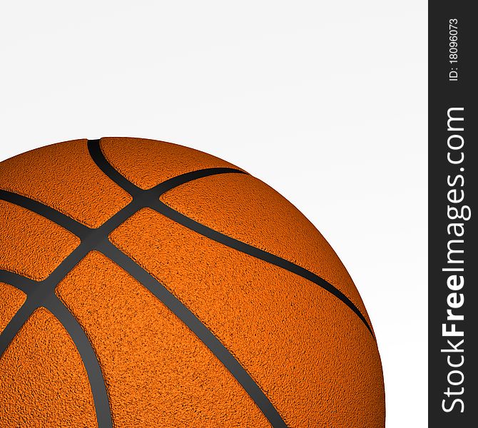 Basketball isolated closeup on white background. Basketball isolated closeup on white background