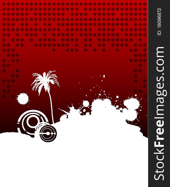 Abstract background with red dots