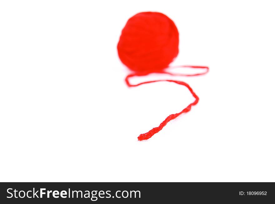 Red and brown balls on a white background