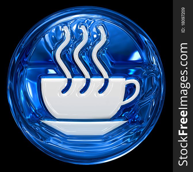 Coffee Cup Icon Blue.