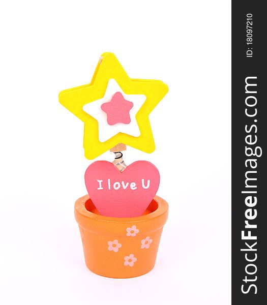 Potted flower of love for your love (Valentine day) Isolate