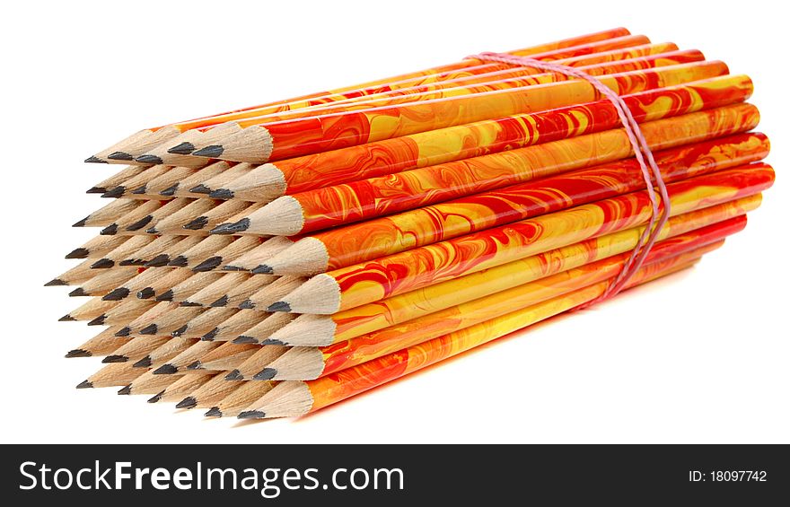 Lead pencils isolated on a white background